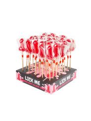 Display Piruleta Pene Cereza Efecto Calor Picante 40pcs