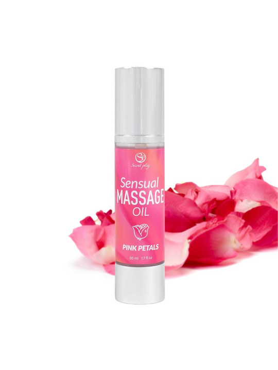Aceite de Masaje Sensual Pétalos Rosa 50 ml.