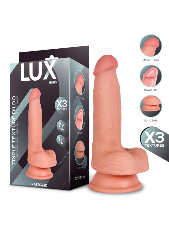Hans Dildo Triple Densidad con Testículos 7.2