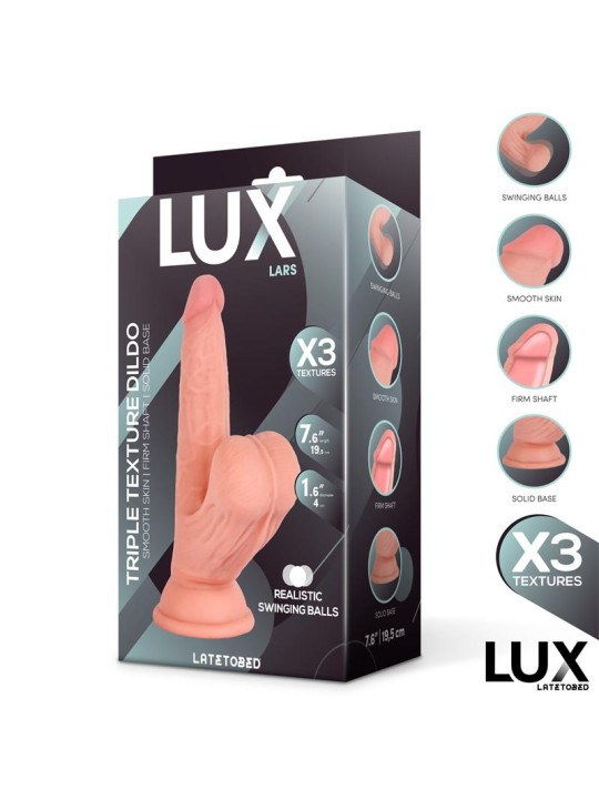 Lars Dildo Triple Densidad con Testículos Oscilantes 7.6