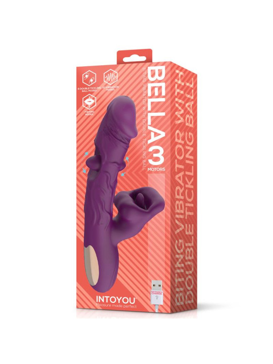 Bella Vibrador Doble Bola Cosquilleante y Mordisqueo 3 Motores