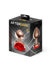 Rose Plug Anal Oro Rosa Rosa Roja en la Base Talla S