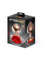 Rose Plug Anal Oro Rosa con Rosa Roja en la Base Talla M