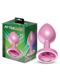 Plug Anal Anodizado Rosa con Joya Talla M