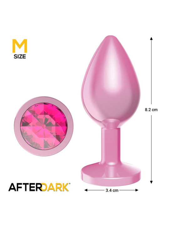 Plug Anal Anodizado Rosa con Joya Talla M