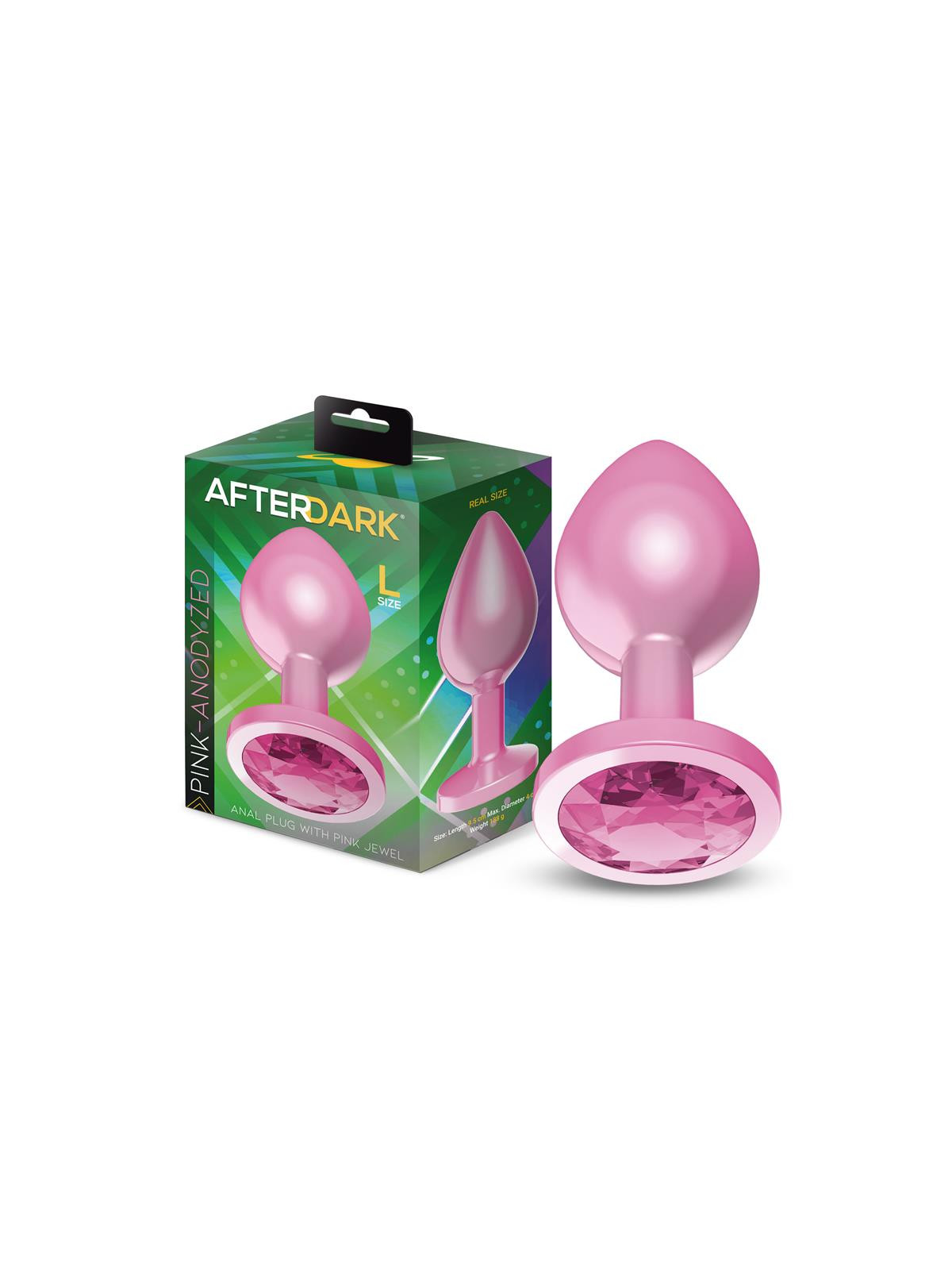 Plug Anal Anodizado Rosa con Rosa Talla L