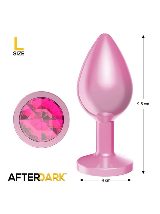 Plug Anal Anodizado Rosa con Rosa Talla L