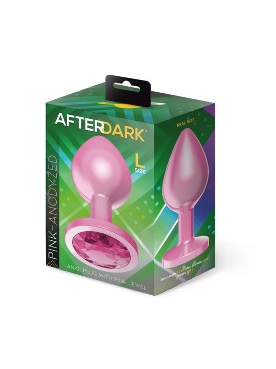 Plug Anal Anodizado Rosa con Rosa Talla L