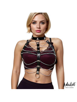 Hilda Arnés de Pecho con Cadenas Cuero Vegano Talla Única