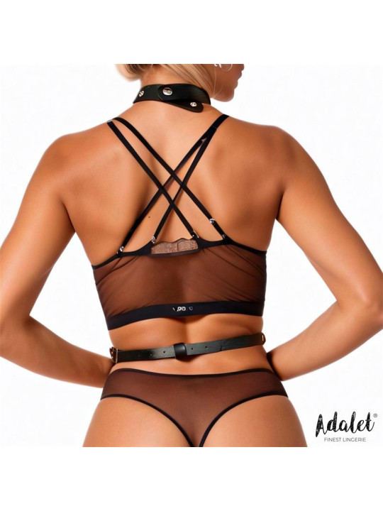 Hilda Arnés de Pecho con Cadenas Cuero Vegano Talla Única