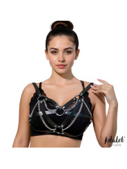 Karina Top Cuero Vegano con Cadenas Talla Única