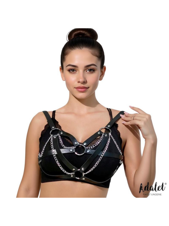 Karina Top Cuero Vegano con Cadenas Talla Única