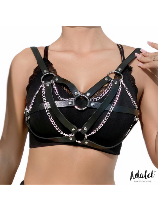 Karina Top Cuero Vegano con Cadenas Talla Única