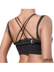 Karina Top Cuero Vegano con Cadenas Talla Única