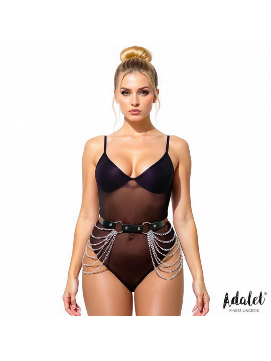 Nadine Cinturón Cuero Vegano con Cadenas Tall Única