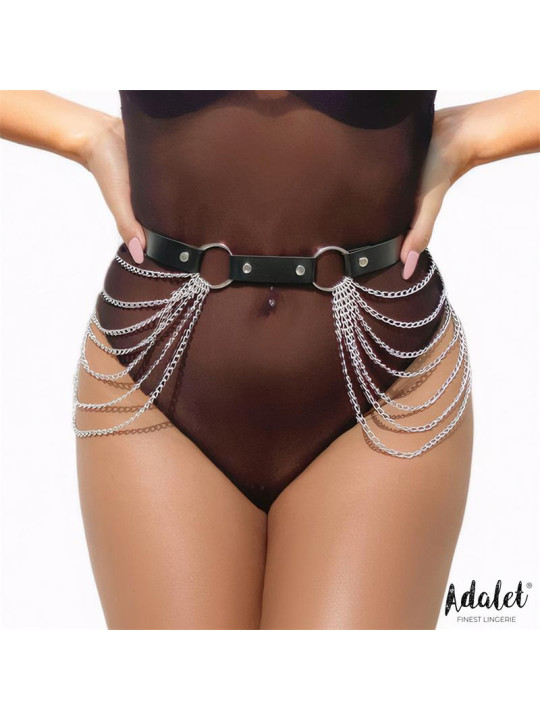 Nadine Cinturón Cuero Vegano con Cadenas Tall Única