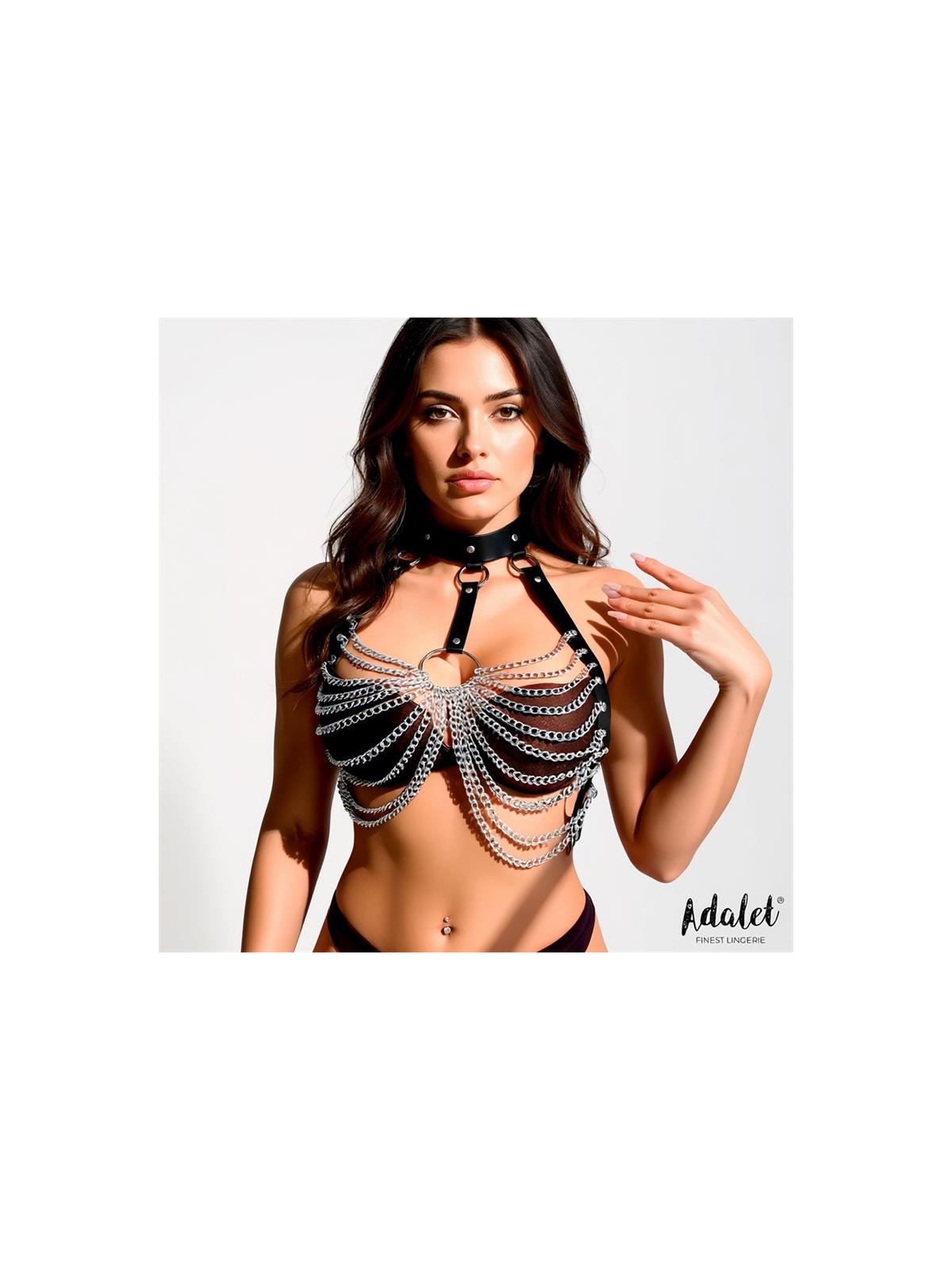 Samara Arnés de Pecho con Cadenas Cuero Vegano Tall Única