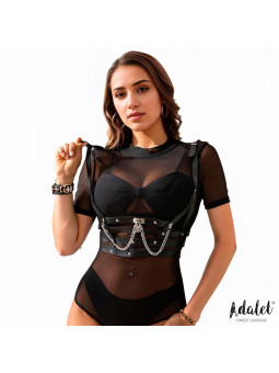 Thalia Arnés de Pecho con Cadena Cuero Vegano Talla Única