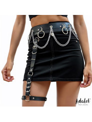 Coral Cinturón con Liga con Cadena Cuero Vegano Talla Única