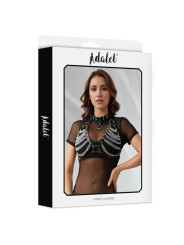 Zaira Sujetador Cuero Vegano con Cadenas Talla Única