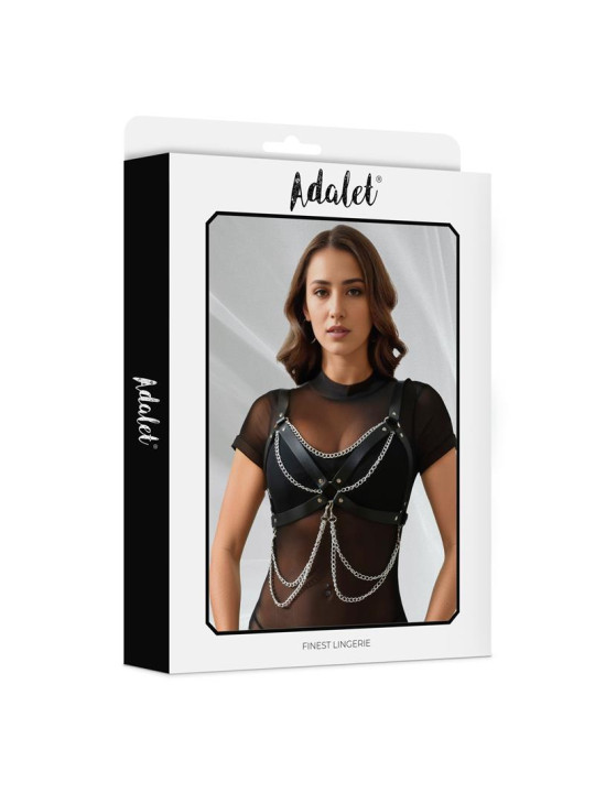 Noelle Arnés para Pecho Cuero Vegano con Cadenas Talla Única