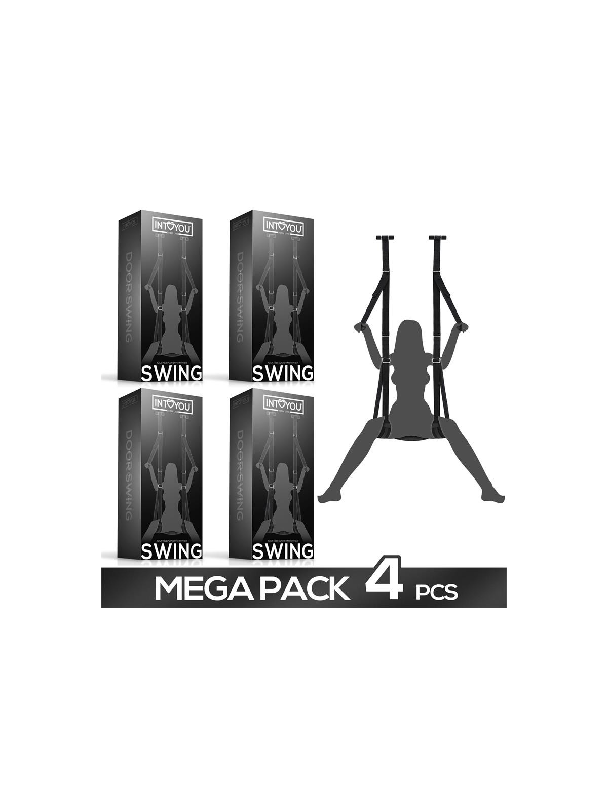 Pack de 4 Columpio de Puerta con Soporte de Manos, Piernas y Asiento