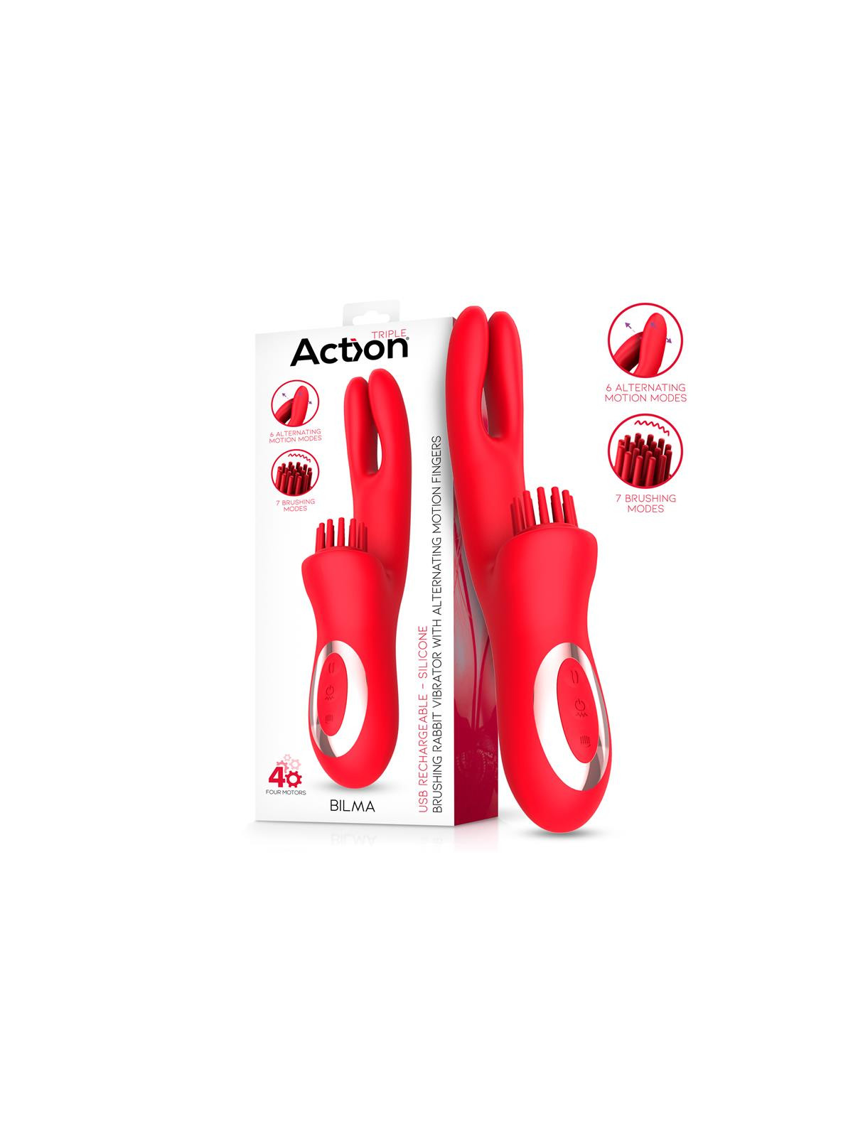 Bilma Vibrador con Movimientos Alternantes y Brushing 4 Motores