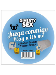 Cubilete con 2 Dados Chicos Posturas y Lugar