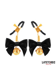 Pinzas para Pezones con Lazo Negro