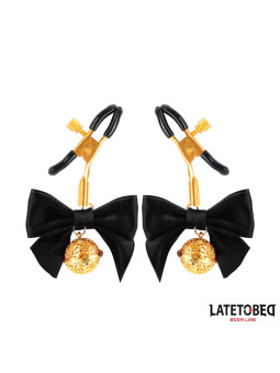 Pinzas para Pezones con Lazo Negro