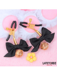 Pinzas para Pezones con Lazo Negro