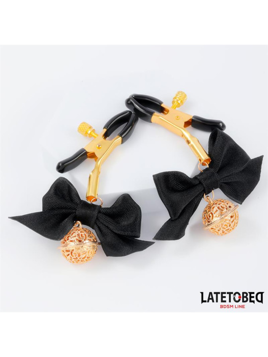 Pinzas para Pezones con Lazo Negro