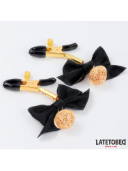 Pinzas para Pezones con Lazo Negro