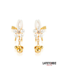 Pinzas para Pezones con Flor de Perlas