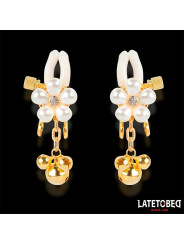 Pinzas para Pezones con Flor de Perlas