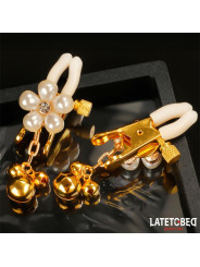 Pinzas para Pezones con Flor de Perlas