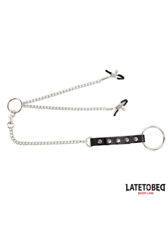 Pinzas para Pezones con Anillo para el Pene