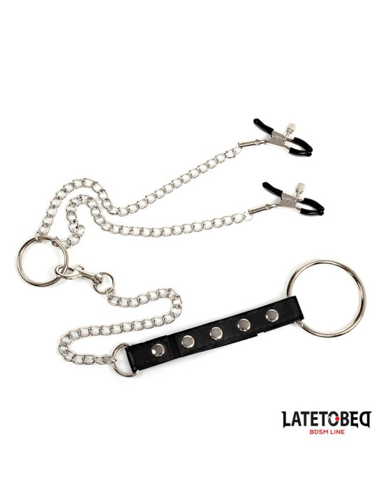 Pinzas para Pezones con Anillo para el Pene