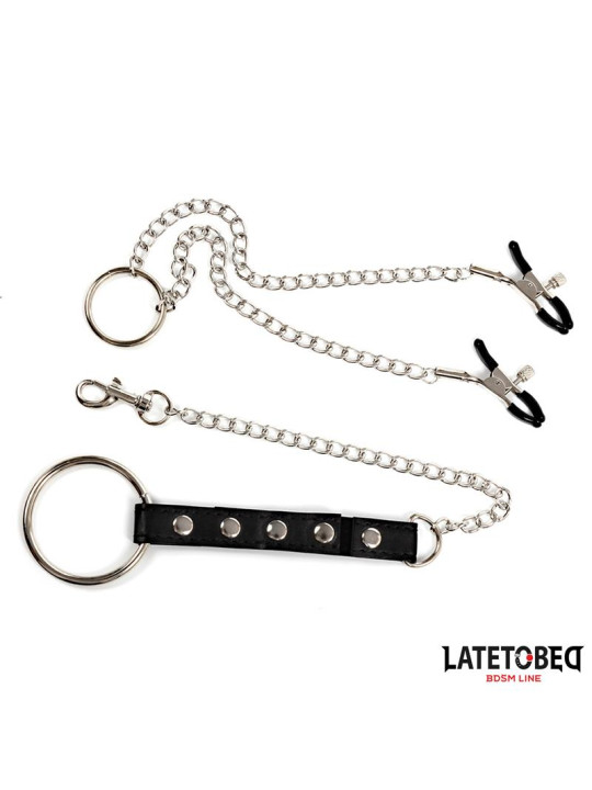 Pinzas para Pezones con Anillo para el Pene