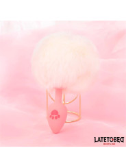 Plug de Silcona con Pompón Rosa