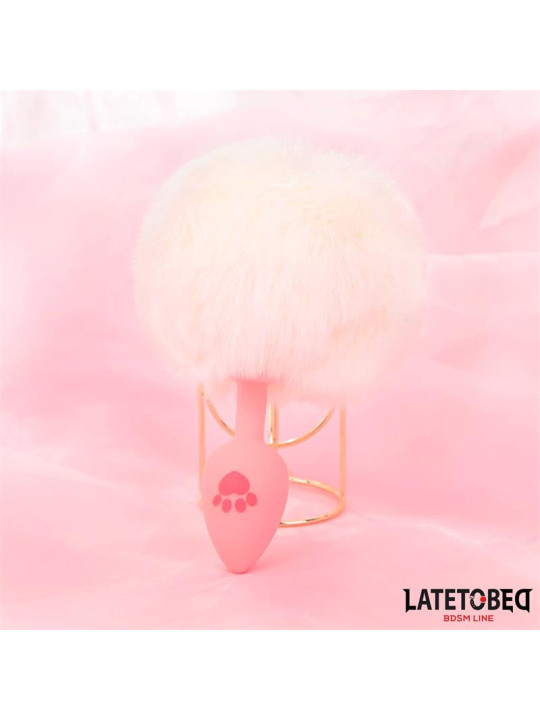 Plug de Silcona con Pompón Rosa