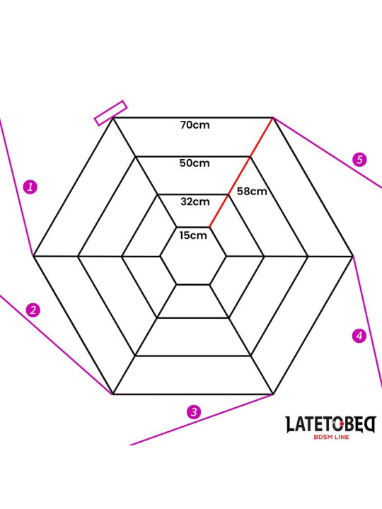 Set de Ataduras para la Cama en Tela de Araña