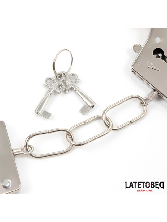 Esposas de Metal Furry con Pelo Negro