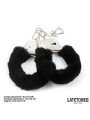 Esposas de Metal Furry con Pelo Negro