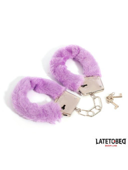 Esposas de Metal Furry de Pelo Púrpura