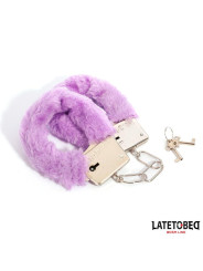 Esposas de Metal Furry de Pelo Púrpura