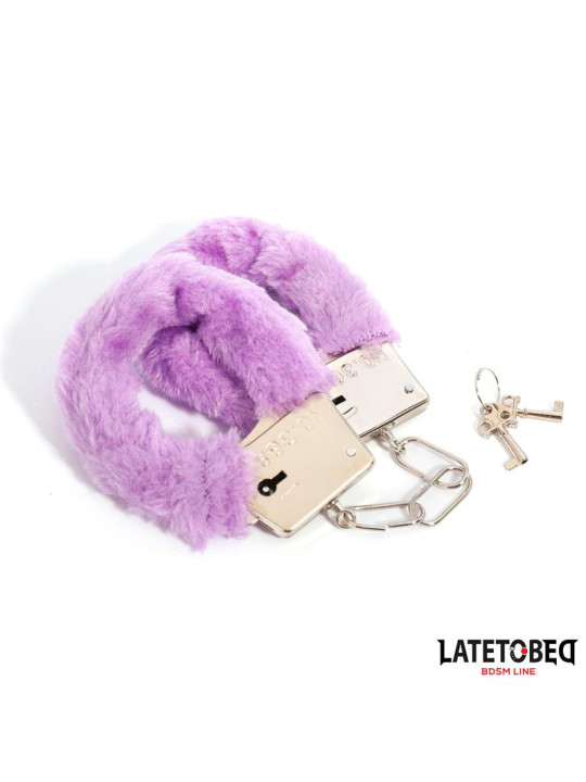 Esposas de Metal Furry de Pelo Púrpura