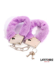 Esposas de Metal Furry de Pelo Púrpura