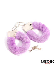 Esposas de Metal Furry de Pelo Púrpura