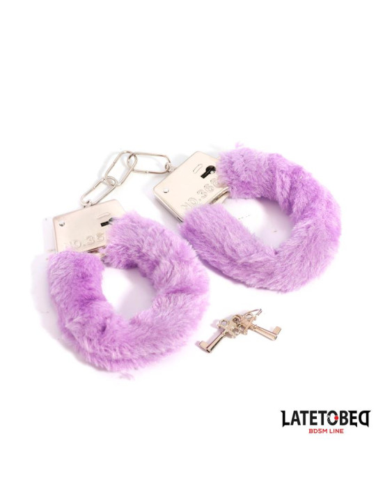 Esposas de Metal Furry de Pelo Púrpura